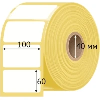 Этикетка самоклеящаяся 100х60 (рядов 1 по 500 шт) Transfer Vellum в рулоне, втулка 40 мм (к) IQ code