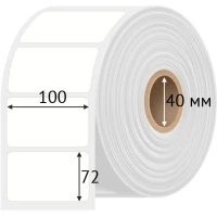 Этикетка самоклеящаяся 100х72 (рядов 1 по 450 шт) Полипропилен съемный клей в рулоне, втулка 40 мм (к) IQ code