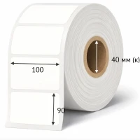 Этикетка самоклеящаяся 100х90 (рядов 1 по 550 шт) Полипропилен белый в рулоне, втулка 40 мм (к) IQ code