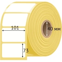 Термоэтикетка ЭКО 101х73 (рядов 1 по 400 шт) в рулоне, втулка 40 мм (к) IQ code