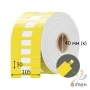 Этикетка 105х30 цветная Полипропилен (рядов 1 по 500 шт), втулка 40 мм (к) цвет - Желтый  гантеля 