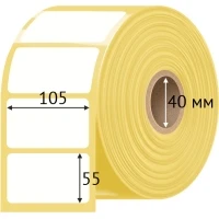 Этикетка самоклеящаяся 105х55 (рядов 1 по 1 000 шт) Transfer Vellum в рулоне, втулка 40 мм (к) IQ code