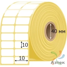 Термоэтикетка ТОП 10х10 (рядов 2 по 3 000 шт)  в рулоне, втулка 40 мм (к) IQ code