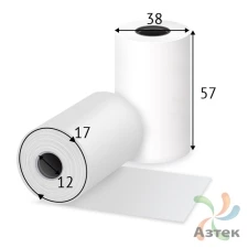Чековая лента 57 (мм) x 17 (м), втулка 12 мм 