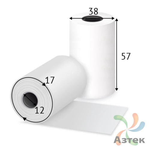 Чековая лента 57 (мм) x 17 (м), втулка 12 мм 