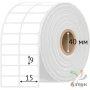 Этикетка самоклеящаяся 15х9 (рядов 2 по 3 000 шт) Полипропилен белый в рулоне, втулка 40 мм (к) IQ code 	