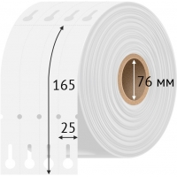 Бирка навесная для растений 25х165 (рядов 1 по 1 000 шт), Синтетика в рулоне втулка 76 мм (к), 