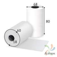 Чековая лента 80 (мм) x 60 (м), втулка 18 мм 