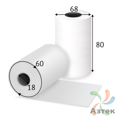 Чековая лента 80 (мм) x 60 (м), втулка 18 мм 