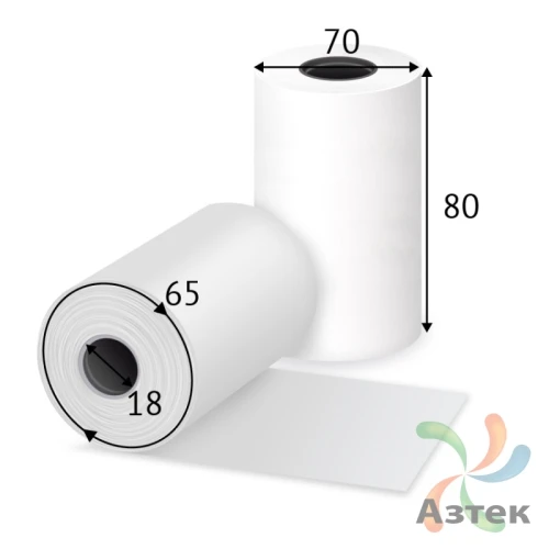 Чековая лента 80 (мм) x 65 (м), втулка 18 мм 