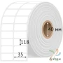 Этикетка самоклеящаяся 35х118 (рядов 2 по 500 шт) Полипропилен белый в рулоне, втулка 40 мм (к) IQ code 	