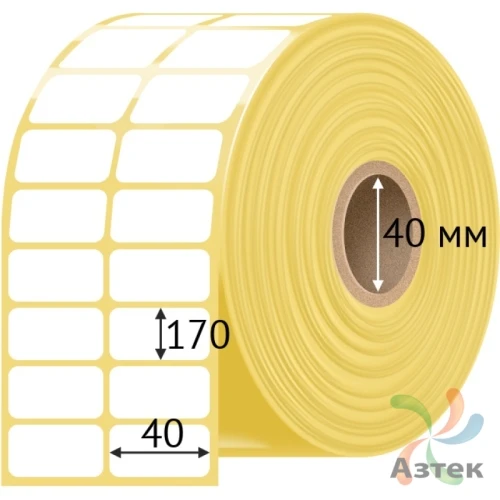 Термоэтикетка ЭКО 40х170 (рядов 2 по 300 шт)  в рулоне, втулка 40 мм (к) IQ code