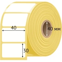 Этикетка самоклеящаяся 40х30 (рядов 1 по 1 000 шт) Transfer Vellum в рулоне, втулка 40 мм (к) IQ code