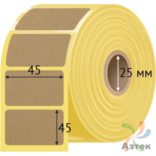 Этикетка самоклеящаяся круглая 45 мм (рядов 1 по 3 000 шт) Крафт в рулоне, втулка 25 мм (к) IQ code