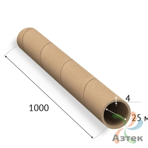 Втулка картонная (шпуля, гильза) 25 мм (к)х4х1000 мм IQ code