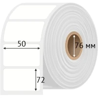 Этикетка самоклеящаяся 50х72 (рядов 1 по 2 500 шт) Transfer Vellum в рулоне, втулка 76 мм (к) IQ code