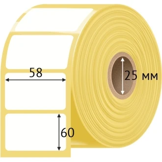 Термоэтикетка ЭКО 58х60 (рядов 1 по 200 шт) в рулоне, втулка 25 мм (к) IQ code