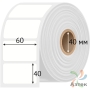 Этикетка самоклеящаяся 60х40 (рядов 1 по 1 600 шт) Полипропилен белый в рулоне, втулка 40 мм (к) IQ code 	