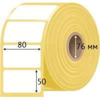 Термоэтикетка ЭКО 80х50 (рядов 1 по 1 000 шт)  в рулоне, втулка 76 мм (к) IQ code