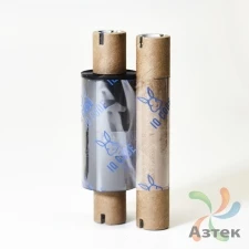 Красящая лента (риббон) 64 мм. х 74 м. Resin Out Черный, втулка 0.5 дюйма (110мм ширина) 