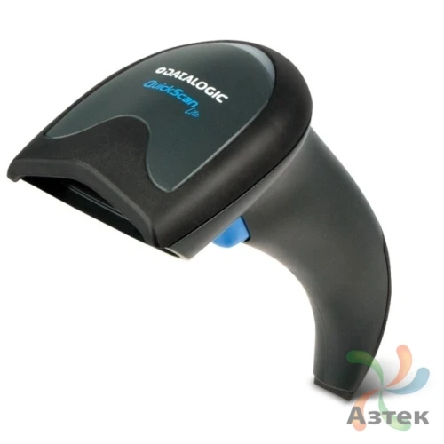 Сканер штрих-кода Datalogic QuickScan I Lite QW2100 1D  Image, темный ручной, USB кабель, подставка