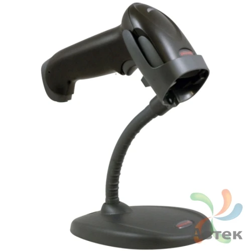 Сканер штрих-кода Honeywell Voyager 1250G 1D  Лазерный, темный ручной, USB-HID, USB-COM, подставка