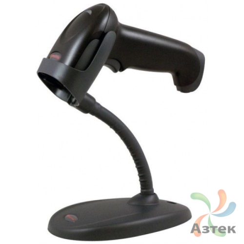 Сканер штрих-кода Honeywell Voyager Lite 1250G 1D  Лазерный, темный ручной, USB-HID, USB-COM, подставка