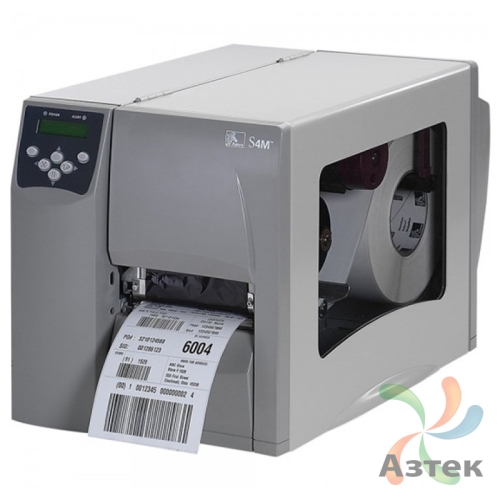 Принтер этикеток Zebra S4M термотрансферный 203, LCD, USB, RS-232, S4M00-200E-0100T