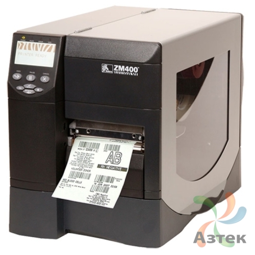 Принтер этикеток Zebra ZM400 термотрансферный 203, LCD, USB, RS-232, ZM400-200E-0000T