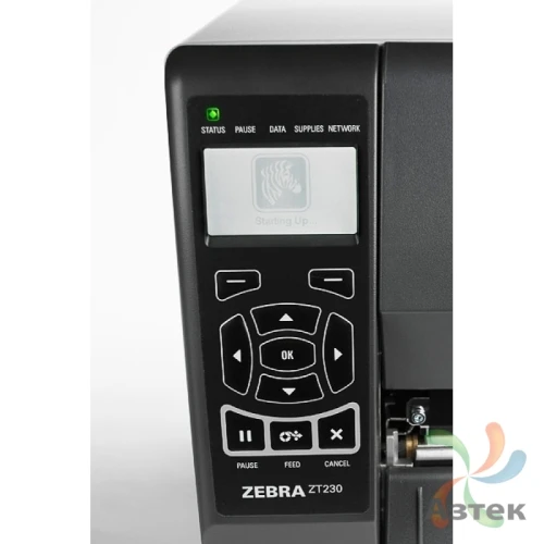 Принтер этикеток Zebra ZT230 термо 203, LCD, USB, RS-232, отрезчик, ZT23042-D2E000FZ