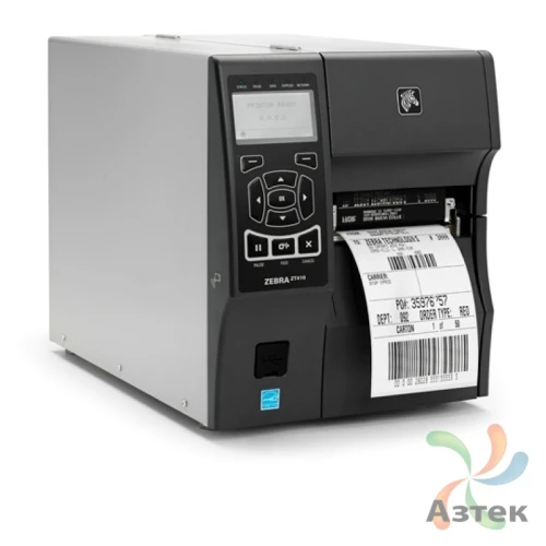 Принтер этикеток Zebra ZT410 термотрансферный 203, LCD, Ethernet, Bluetooth, USB, RS-232, отделитель, внутренний намотчик, ZT41042-T3E0000Z