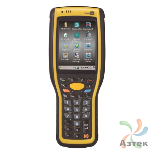 Терминал сбора данных CipherLab 9730-X2-NU-5400 1D/2D CMOS-имиджер темный 4 Гб, 30 кл., Windows, Extra Long Range, Bluetooth, WiFi, БП, кабель с защелкой USB, блок питания