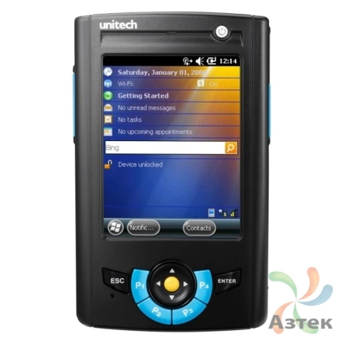 Терминал сбора данных Unitech PA500II темный 512 Мб, Windows, Bluetooth, WiFi, БП, кабель USB, без лазера, блок питания