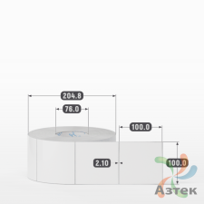 Этикетка самоклеящаяся 100х100 (рядов 1 по 2 000 шт) Полипропилен съемный клей + Перфорация 2 мм рез 1 мм пробел в рулоне, втулка 76 мм (к) IQ code