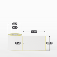Термоэтикетка ЭКО 100х150 (рядов 1 по 250 шт) в рулоне, втулка 40 мм (к) IQ code