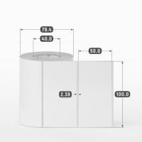 Этикетка самоклеящаяся 100х50 (рядов 1 по 500 шт) Полипропилен белый в рулоне, втулка 40 мм (к) IQ code