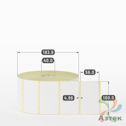 Термоэтикетка ЭКО 100х56 (рядов 1 по 3 000 шт)  в рулоне, втулка 40 мм (к) IQ code