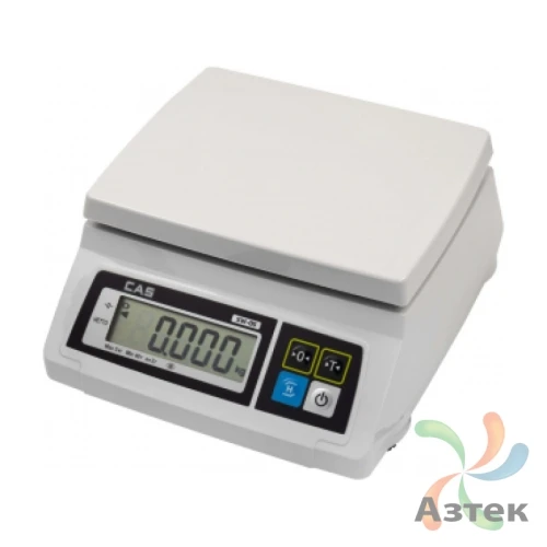 Весы CAS SW-10 настольные порционные до 10 кг, пластик