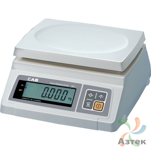 Весы CAS SW-20 настольные порционные до 20 кг, пластик
