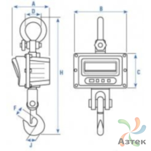 Весы Масса-к ЕК-А-1 подвесные крановые до 1 000 кг
