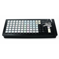 Pos-клавиатура Posiflex KB-6600-B черная с ридером магнитных карт на 1, 2, 3 дорожки