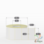 Термотрансферная этикетка 110х60 (рядов 1 по 3 000 шт) Полуглянец в рулоне, втулка 76 мм (к) IQ code