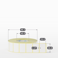 Термоэтикетка ЭКО 30х20 (рядов 1 по 2 000 шт) в рулоне, втулка 40 мм (к) IQ code