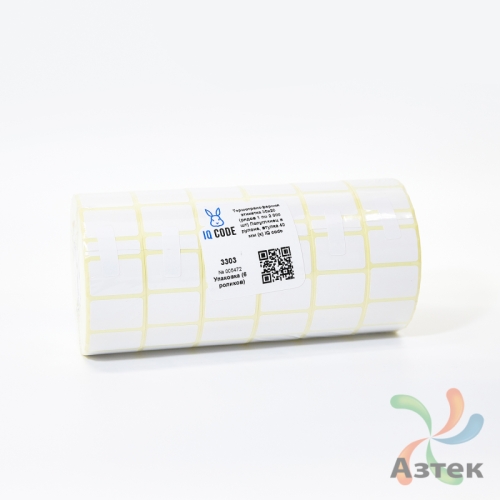 Термотрансферная этикетка 30х20 (рядов 1 по 2 000 шт) Полуглянец в рулоне, втулка 40 мм (к) IQ code