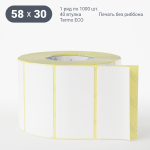 Термоэтикетка ЭКО 58х30 (рядов 1 по 1 000 шт) в рулоне, втулка 40 мм (к) IQ code