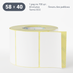 Термоэтикетка ЭКО 58х40 (рядов 1 по 700 шт) в рулоне, втулка 40 мм (к) IQ code