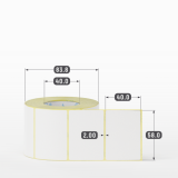 Термоэтикетка ЭКО 58х40 (рядов 1 по 700 шт) в рулоне, втулка 40 мм (к) IQ code