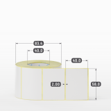 Термотрансферная этикетка 58х40 (рядов 1 по 700 шт) Полуглянец в рулоне, втулка 40 мм (к) IQ code