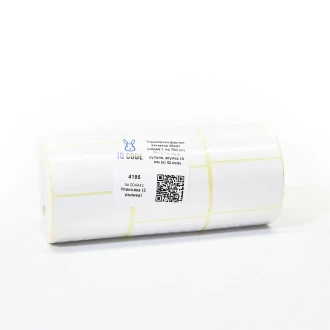 Термотрансферная этикетка 58х40 (рядов 1 по 700 шт) Полуглянец в рулоне, втулка 40 мм (к) IQ code