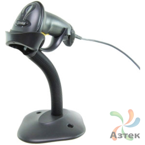 Сканер штрих-кода Motorola LS2208 1D  Лазерный, темный ручной, PS/2 кабель, подставка